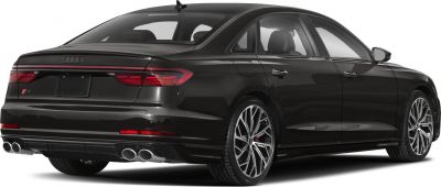 Rear and side profile with quad exhaust and sleek taillights