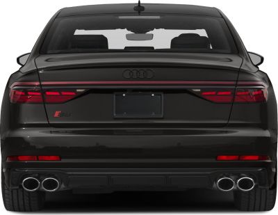 Rear view with quad exhaust and sleek taillights