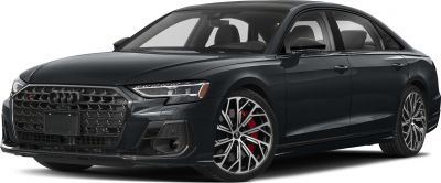 Front side view with honeycomb grille and multi-spoke alloy wheels