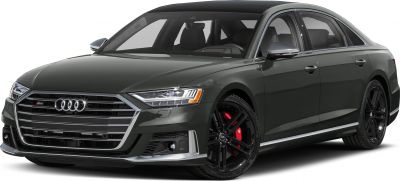 Front angle with LED headlights and black alloy wheels with red brake calipers