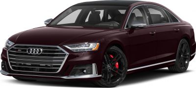 Black alloy wheels and LED headlights on modern luxury sedan