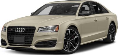 Front side view of luxury sedan with LED headlights and alloy wheels