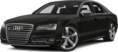 Front view with signature grille and LED headlights