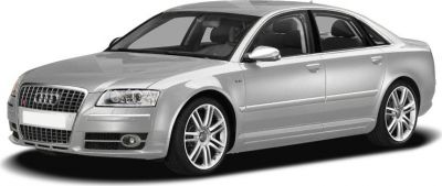Silver luxury sedan with distinct grille and sporty alloy wheels