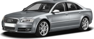 Silver luxury sedan with prominent grille and alloy wheels.