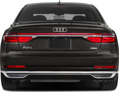 Rear LED taillights and trunk with Audi rings and chrome trim