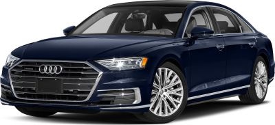 Luxury sedan with LED headlights and multi-spoke alloy wheels