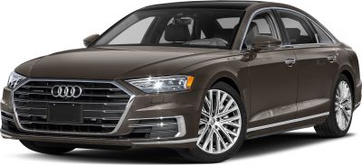 Front grille, LED headlights, alloy wheels of luxury sedan