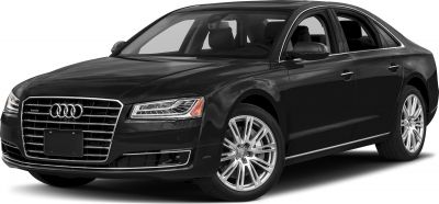 Prominent front grille and LED headlights on luxury sedan
