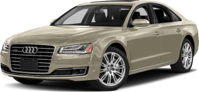 Luxury sedan with bold front grille and LED headlights