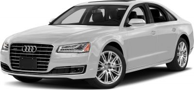 Luxury sedan front and side view with LED headlights and chrome grille.