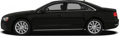 Long-wheelbase luxury sedan with alloy wheels and sleek aerodynamic side profile