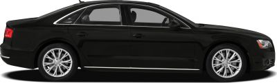Side profile of luxury sedan with multi-spoke alloy wheels and long wheelbase.