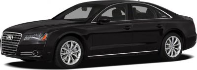 Luxury sedan long wheelbase front-side profile with sharp headlights and chrome grille.