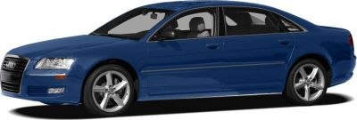 Side profile of a luxury sedan with alloy wheels