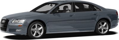 Side profile of luxury sedan with alloy wheels and sleek design