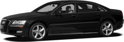 Sleek black luxury sedan side profile with alloy wheels