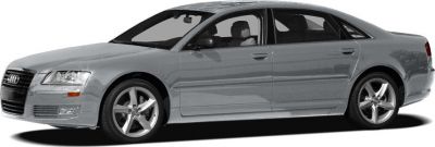 Side profile of a luxury sedan with alloy wheels and sleek body lines
