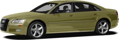 Side profile of a luxury sedan with alloy wheels and elegant design.