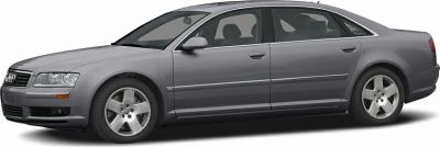 Side view of luxury sedan with alloy wheels and smooth aerodynamic profile.