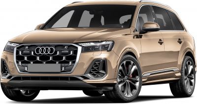 Front grille, LED headlights, alloy wheels of a luxury SUV