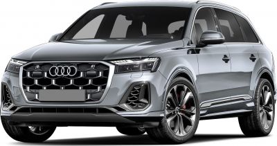 Modern SUV with prominent front grille and sharp LED headlights