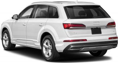 White SUV rear and side view with LED taillights and alloy wheels