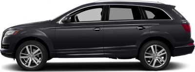 Side view of SUV with alloy wheels and sleek body design