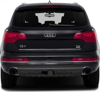 Rear view with LED tail lights and dual exhaust pipes