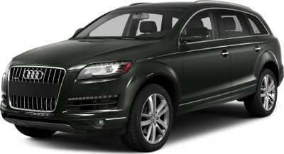 Front-side view with LED headlights and alloy wheels