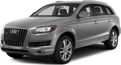 Front grille and LED headlights of a metallic SUV