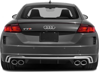 Rear view with quad exhaust pipes and LED taillights