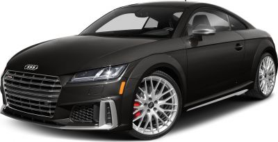 Front view of sleek headlights and multi-spoke alloy wheels with red brake calipers