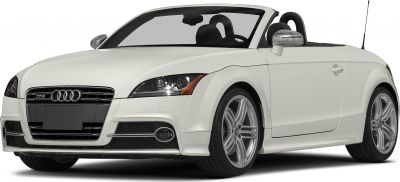 Front view of convertible with grille and alloy wheels