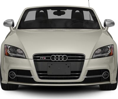 Front view showcasing grille, headlights, fog lights, and convertible windshield