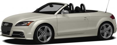 White convertible sports car with alloy wheels and open-top design