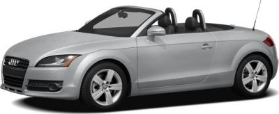 Silver convertible sports car front side view with open roof