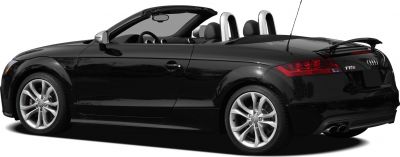 Convertible sports car with rear spoiler and alloy wheels