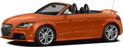 Orange convertible sports car with aerodynamic design and alloy wheels