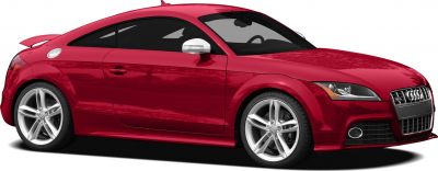 Red sporty hatchback with silver alloy wheels and aerodynamic side profile