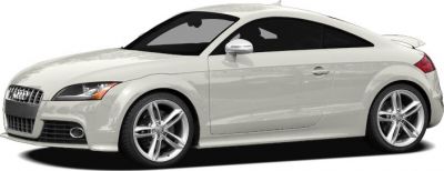 Side profile of coupe with alloy wheels and tinted windows.