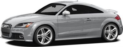 Side profile of sporty coupe with alloy wheels and sleek aerodynamic lines