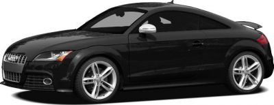 Side profile of sleek black coupe with sporty alloy wheels
