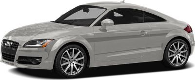 Silver coupe side profile with alloy wheels and sporty design