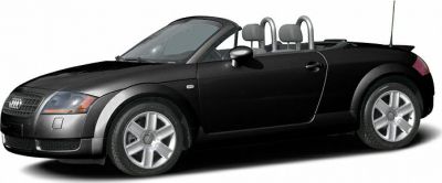 Black convertible roadster with alloy wheels and roll bars