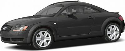 Side profile of a two-door coupe with alloy wheels.