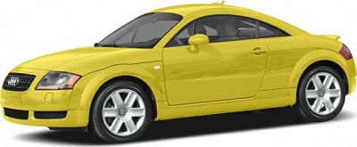 Yellow coupe side profile with sporty alloy wheels