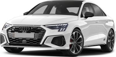 Front view with hexagonal honeycomb grille and LED headlights
