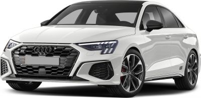Front hexagonal grille and dynamic LED headlights on sedan