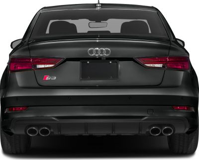 Dual quad exhaust pipes and sleek LED taillights rear view